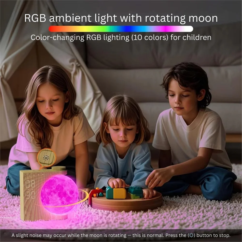 LunaSpin Moon Lamp Clock - Image 3